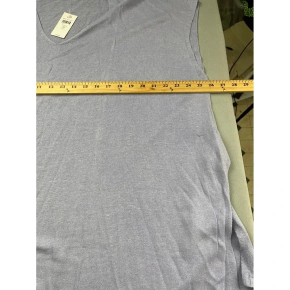 Pure Jill J.Jill Crocus Purple Linen Blend V-Neck Sweater Top 3X New 055834 - Picture 10 of 11